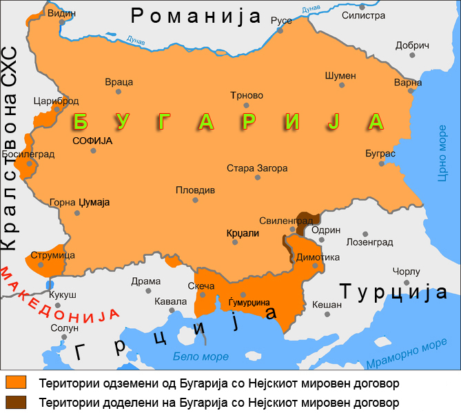 Карта на Бугарија